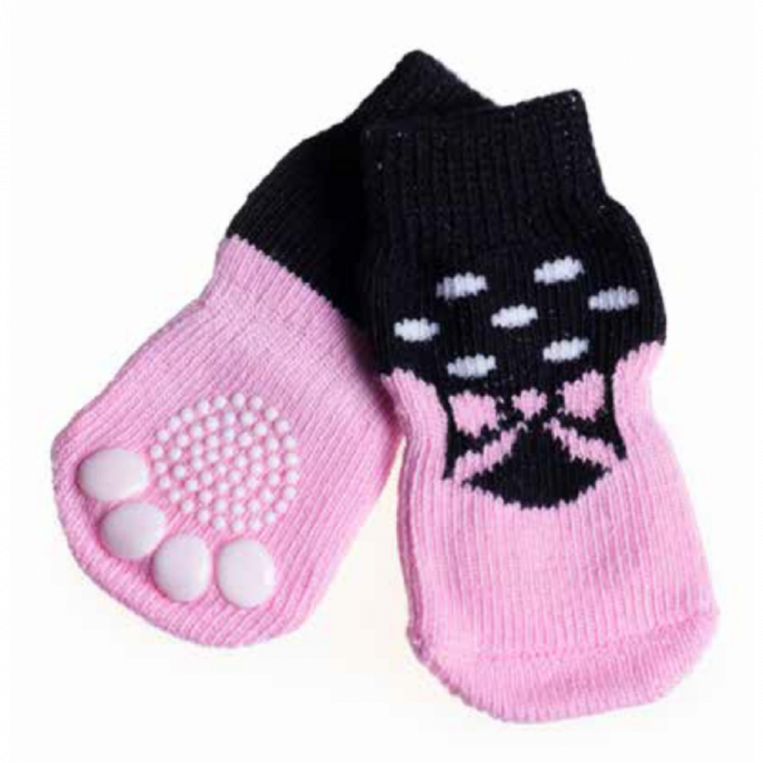 Sosete antialunecare Pink 4 buc - M [1]