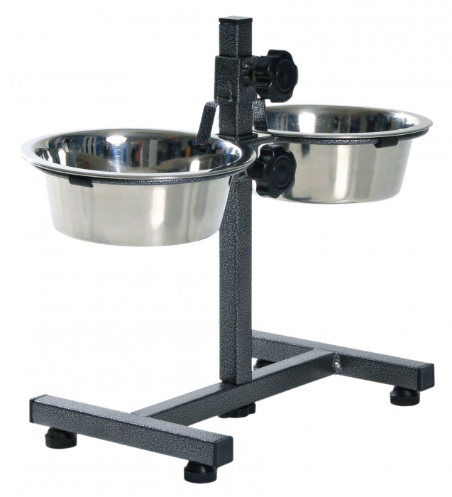 Stativ Reglabil Cu 2 Castroane Inox, 2x0.75 l/15 cm, 24920 [1]