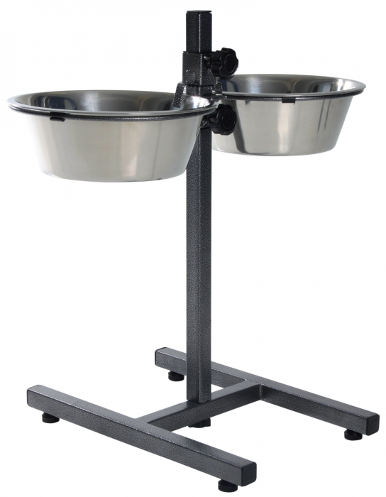 Stativ Reglabil Cu 2 Castroane Inox, 2x2.8 l/24 cm, 24922 [2]
