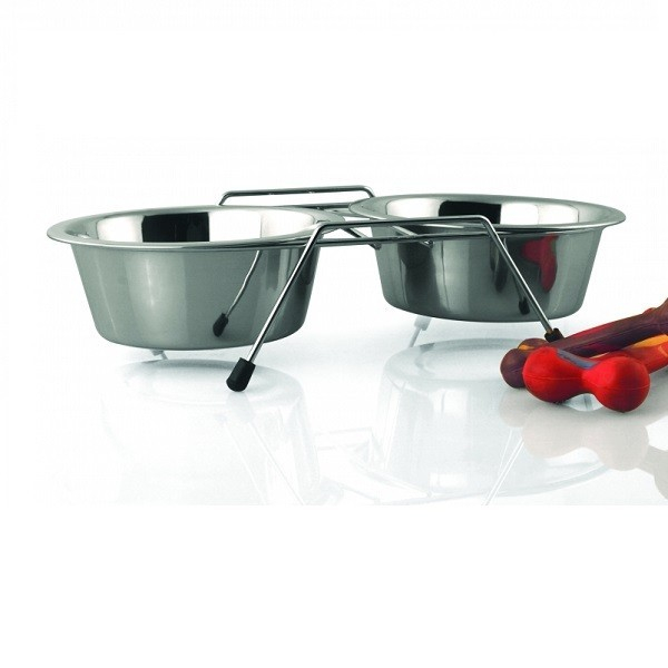 Suport inox cu 2 castroane x 1,6 litri [1]