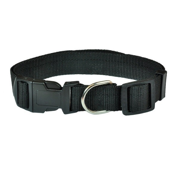 Zgarda chinga textila 10 mm/20 - 35 cm negru [1]