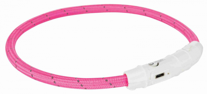 Zgarda Cu Led, Incarcare USB, XS-S: 35 cm/7 mm, Roz, 12706 [1]