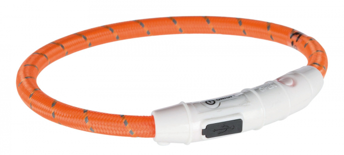 Zgarda cu Led, XS-S, 35 cm/7 mm, Incarcare Usb, Portocaliu, 12703 [1]