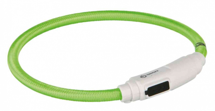 Zgarda Flash cu Led Usb, 35 cm/ 7mm, Verde, 41940 [1]