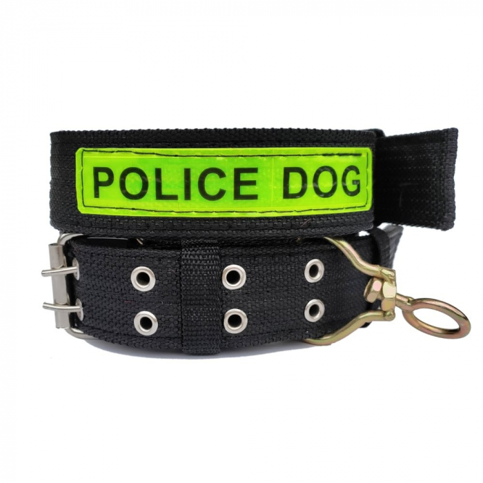 Zgarda groasa Police dog 4/60 cm negru [1]