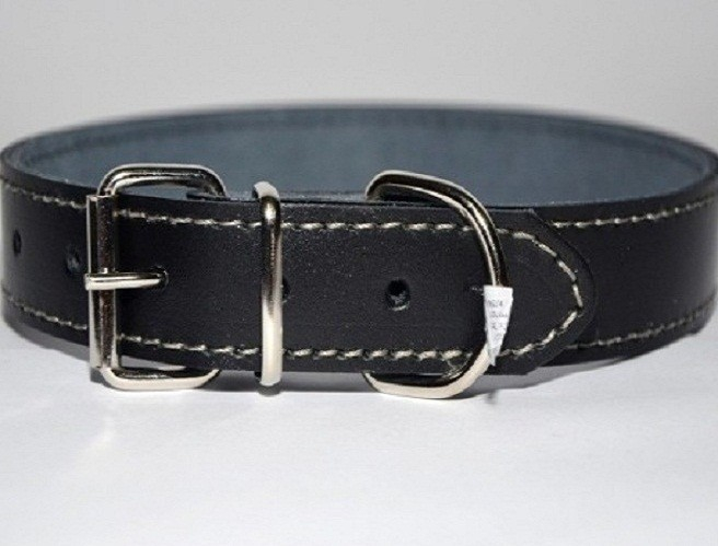 Zgarda piele 3,0 cm/60 cm nr 4 negru [1]