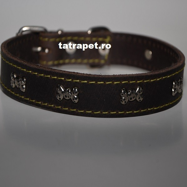 Zgarda piele ornamente 2,3/50 cm nr 3 maro [1]