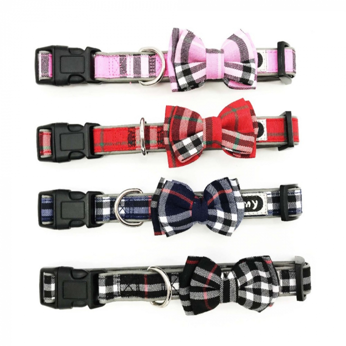 Zgarda textila cu fundita 15 mm/30 - 45 cm [1]