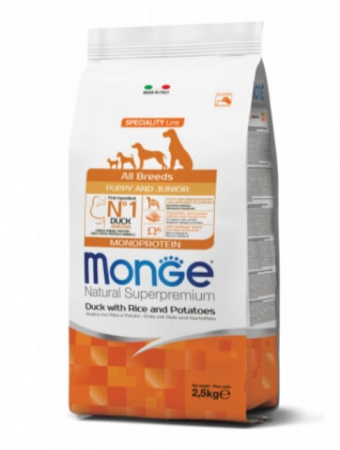 Hrana Uscata pentru Caini - 1037 MONGE D SPREM AB -PUPPY DUCK, RICE&POTATOES 2,5KG