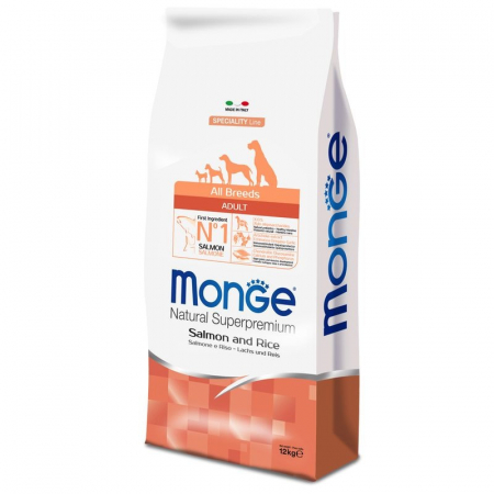 Hrana Uscata pentru Caini - 1303 MONGE D SPREM AB -ADULT SALMON&RICE 12KG