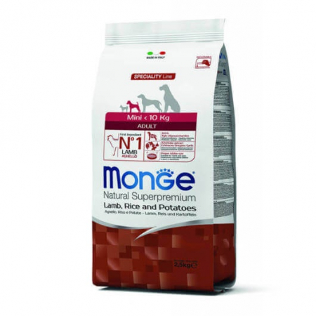 Hrana Uscata pentru Caini - 1549 MONGE D SPREM MINI LAMB, RICE&PATATOES-ADULT 2,5KG