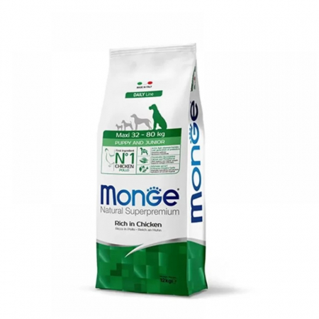 Hrana Uscata pentru Caini - 1709 MONGE D SPREM MAXI PUPPY&JUNIOR 12KG