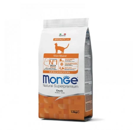 Hrana Uscata pentru Pisici - 1952 MONGE C SPREM STERILISED DUCK MPROT 1,5KG