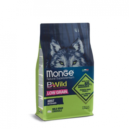 Hrana Uscata pentru Caini - 1990 MONGE D BWILD LOW GRAIN AB BOAR-ADULT 2,5KG