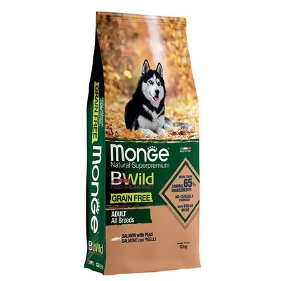 Hrana Uscata pentru Caini - 2119 MONGE D BWILD GF C-CHUNKS SALMON&PEAS 12KG