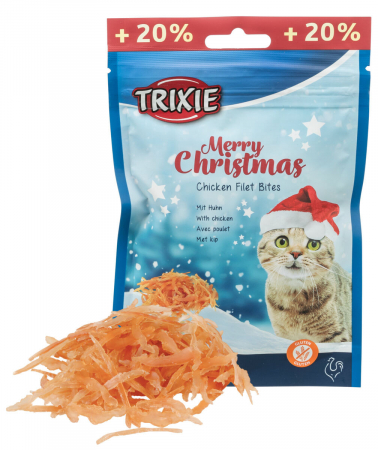 Produse de Craciun - Recompense Pentru Pisici, Premio, Filet Bites Cu Pui, 60 g, 92740