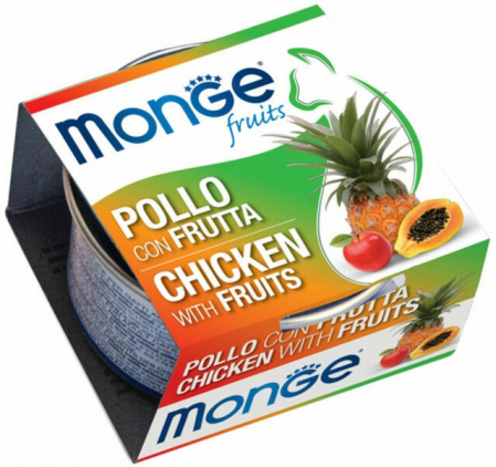 Hrana Umeda pentru Pisici - 3376 MONGE C SPREM CHICKEN&FRUITS 80GR