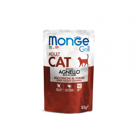 Hrana Umeda pentru Pisici - 3628 MONGE C SPREM POUCHES-CHUNKIES ADULT RICH IN LAMB 85GR