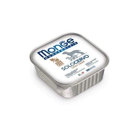 Hrana Umeda pentru Caini - 4175 MONGE D SPREM MPROT PATE PAT 100% DEER 150GR