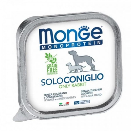 Hrana Umeda pentru Caini - 4205 MONGE D SPREM MPROT PATE PAT 100% RABBIT 150GR