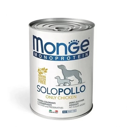 Hrana Umeda pentru Caini - 4212 MONGE D SPREM MPROT PATE PAT 100% CHICKEN 400GR