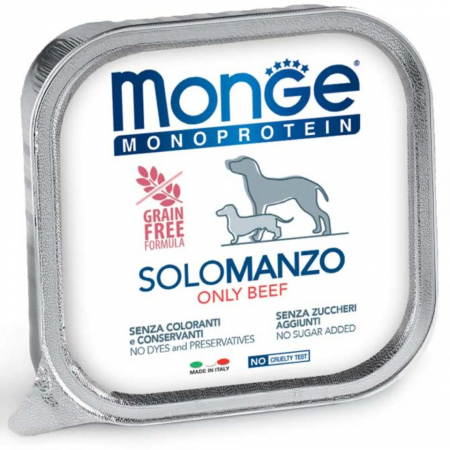 Hrana Umeda pentru Caini - 4403 MONGE D SPREM MPROT PATE PAT 100% BEEF 150GR