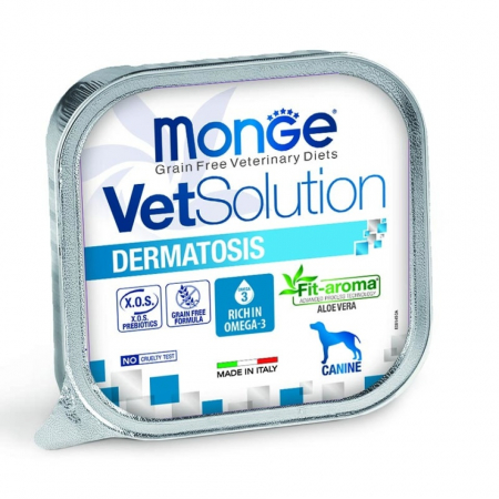Hrana Umeda pentru Caini - 4502 MONGE D VETSOLUTION PATE DERMATOSIS 150GR