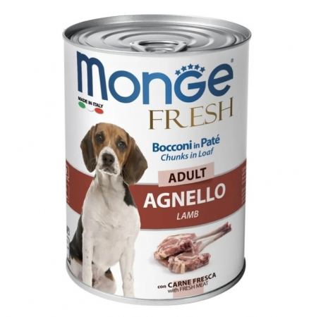 Hrana Umeda pentru Caini - 4571 MONGE D SPREM CHUNKS IN LOAF ADULT LAMB 400GR