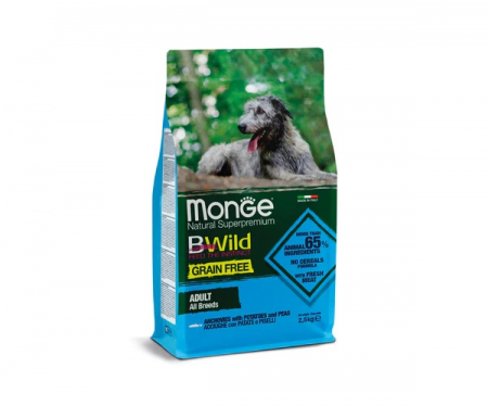 Hrana Uscata pentru Caini - 4701 MONGE D BWILD GF C-CHUNKS ANCHOVIES, POTATOE&PEAS 2,5KG