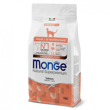 Hrana Uscata pentru Pisici - 5517 MONGE C SPREM ADULT SALMON MPROT 1,5KG