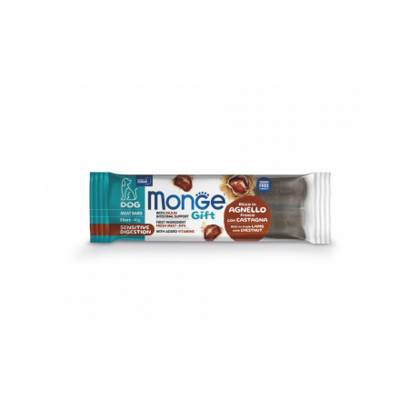 Produse pentru Caini - 5519 MONGE D GIFT MEAT BARS SENS DIGEST LAMB CHESTNUT 40GR
