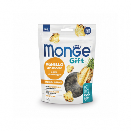 Recompense si Suplimente pentru Caini - 5717 MONGE D GIFT SUPER M MOB SUP LAMB PINEAPPLE 150GR
