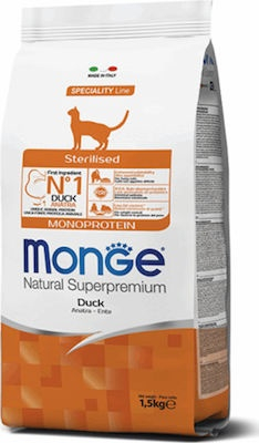 Hrana Uscata pentru Pisici - 6182 MONGE C SPREM STERILISED DUCK MPROT 10KG