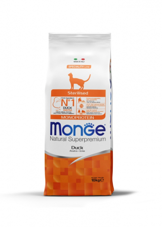Hrana Uscata pentru Pisici - 6281 MONGE C SPEC MPROT STERILISED DUCK 35/12 10KG