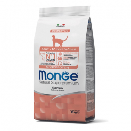 Hrana Uscata pentru Pisici - 6298 MONGE C SPREM ADULT SALMON MPROT 10KG