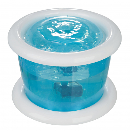 Castroane pentru Mancare si Apa Caini - Adapator Automat, Buble Stream, 3 l/25x16 cm, Albastru/Alb, 24464