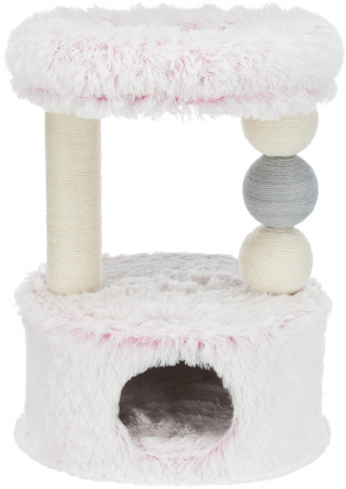 Patuturi, Iglu si Ansambluri Sisal pentru Pisici - Ansamblu De Joaca, Harvey, 54x40 cm/ h: 73 cm, Alb-Roz, 44539