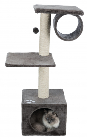 Patuturi, Iglu si Ansambluri Sisal pentru Pisici - Ansamblu De Joaca, San Fernando, 36x36 cm/ h: 106 cm, Gri Platinum, 43952