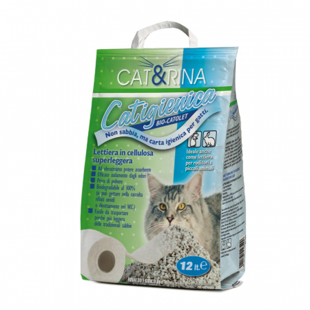 Asternuturi / Nisip Pentru Pisici - Asternut igenic din celuloza cat&rina 12 litri