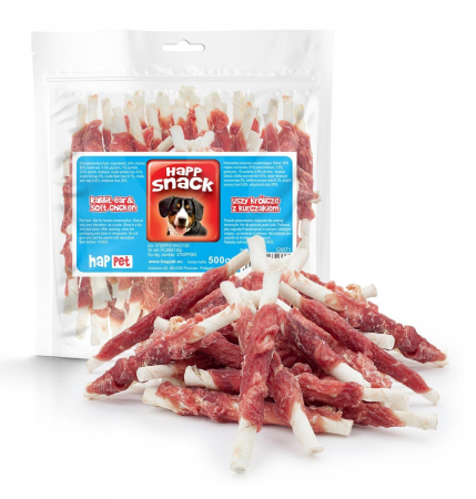 Recompense si Suplimente pentru Caini - Batoane cu carnita rata 0,5 kg
