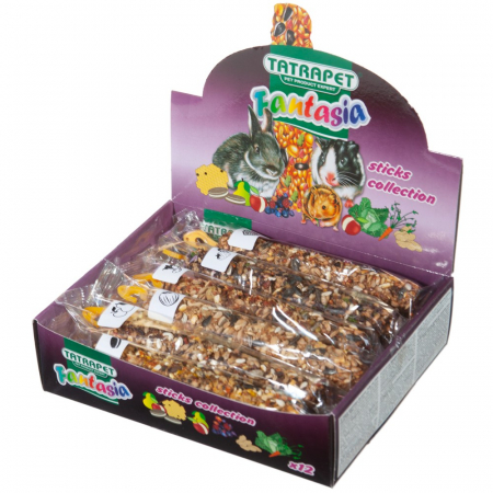 Hrana si Vitamine - Batoane pt rozatoare seminte/legume12 buc