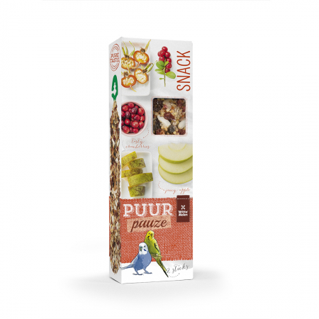 Hrana pentru Pasari - (-10%) Batoane Puur Pauze pentru Perusi cu Mar si Macese, 2 buc, 60 g, L654926