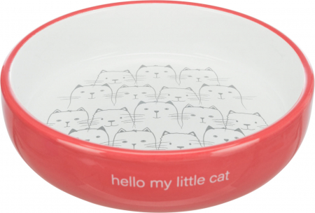 Produse pentru Pisici - Castron Ceramic Pentru Pisici, 0.3 l/ 15 cm, Coral, 24771