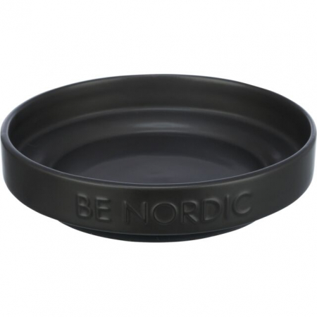 Castroane pentru Mancare si Apa Pisici - Castron Ceramic, Be Nordic, 0.3 l / 16 cm, Negru, 24522
