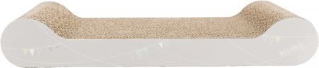 Patuturi, Iglu si Ansambluri Sisal pentru Pisici - Carton De Zgariat, Junior, 38x6x18 cm, Gri, 48011