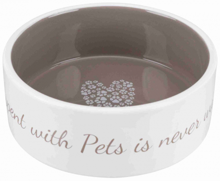 Castron Ceramic, Pet's Home, 0.8 l/ 16 cm, Crem/Taupe, 25054 [1]