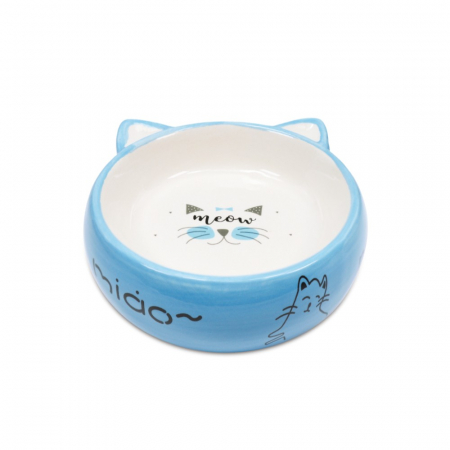 Castroane pentru Mancare si Apa Caini - Castron ceramica pt pisicute 14/4 cm