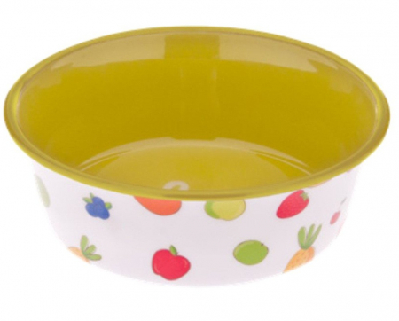 Castroane pentru Mancare si Apa Caini - Castron metalic yellow 0,47 litri