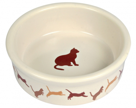 Castroane pentru Mancare si Apa Pisici - Castron Pisica Ceramica 0.25 l/11 cm 4019