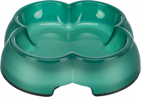 Castroane pentru Mancare si Apa Pisici - Castron Plastic Pentru Pisici, Antiderapant, Transparent, 0.25 l/14 cm, Diferite Culori, 24430